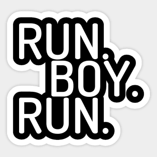 run boy run - umbrella academy Sticker